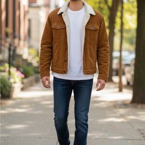 Forever 21 Brown Sherpa-Lined Jacket